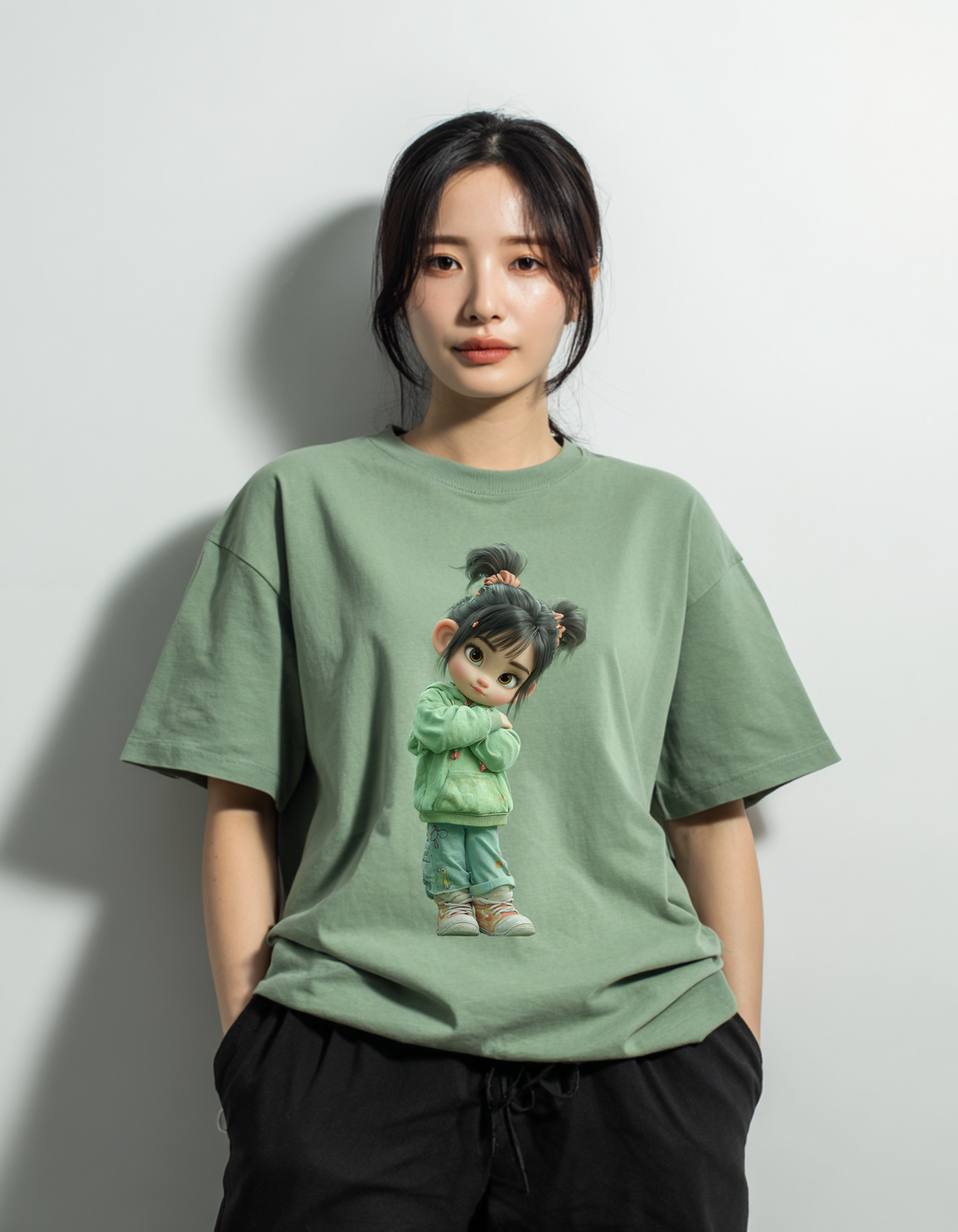 Cute Doll Unisex Terry Oversized Tee