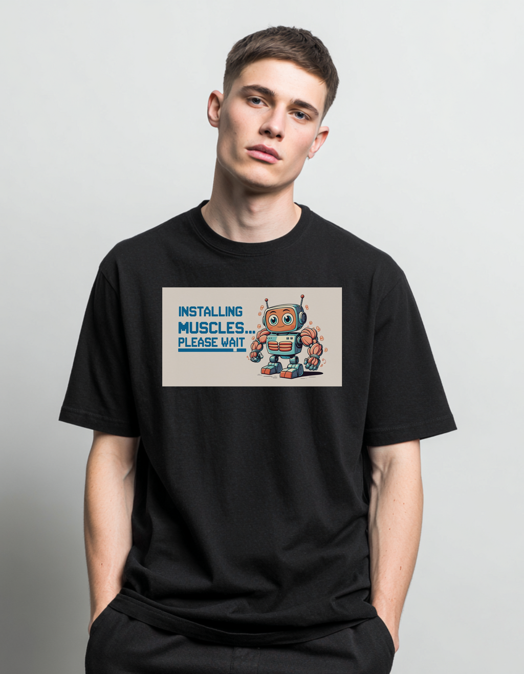 Installing Muscles Unisex Terry Oversized Tee