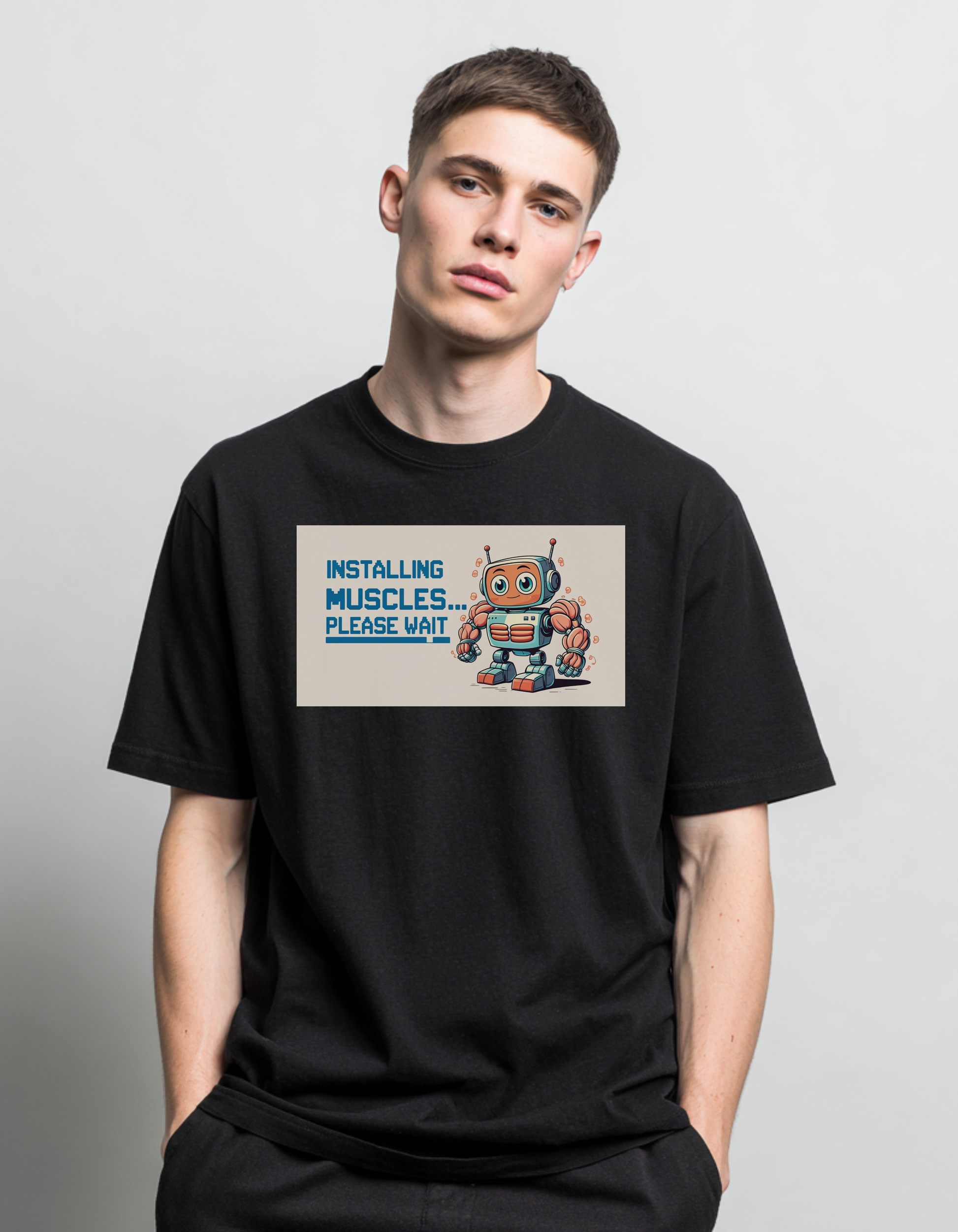 Installing Muscles Unisex Terry Oversized Tee