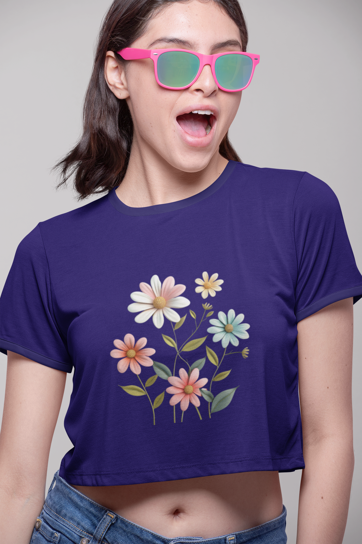 Flowers Art Crop Top